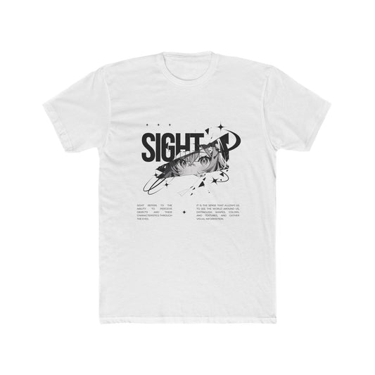 Unisex Cotton Crew Tee - Artistic 'SIGHT' Graphic Shirt